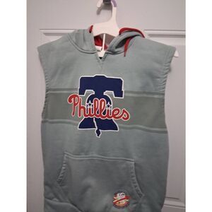 Philadelphia Phillies Adults large gray Nwot Sleeveless hoodie